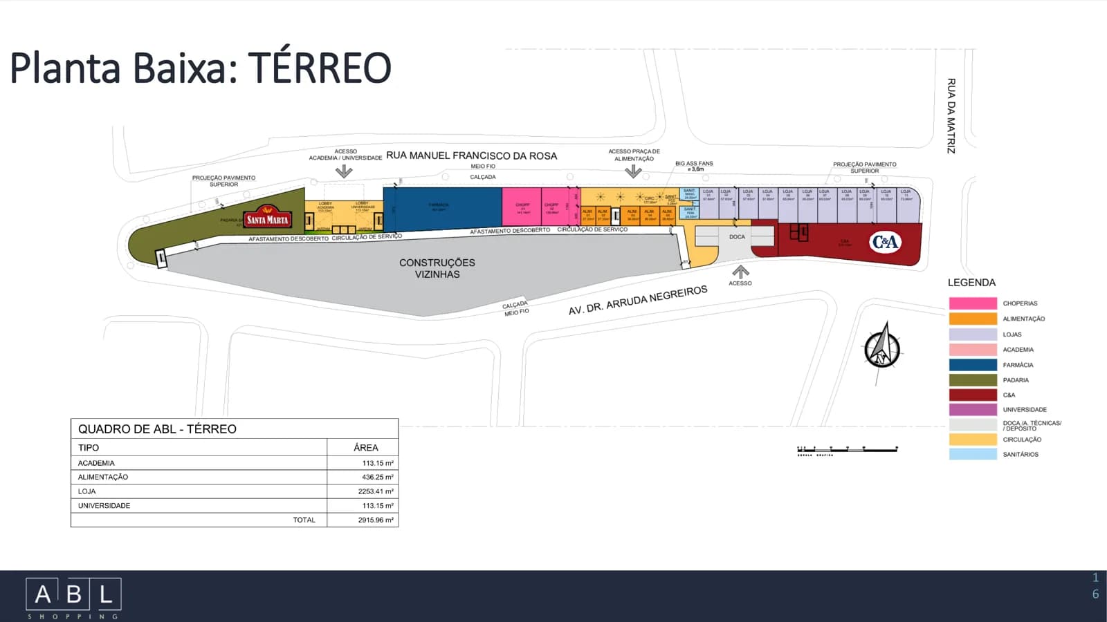 Planta baixa do térreo da Estação Meriti